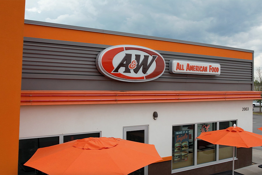 A&W Restaurant exterior in Richmond, Kentucky 2.5.24